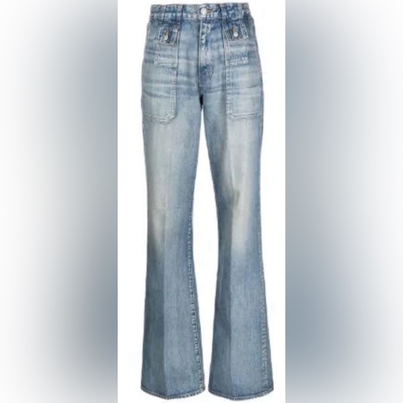 Veronica Beard stonewashed flared jeans - Picture 1 of 10